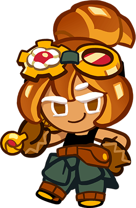 Croissant Cookie from Cookie Run in a neutral pose and expression